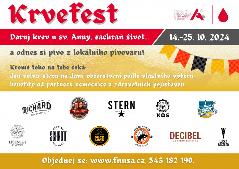 Akce pro dárce krve a krevní plazmy: Krvefest