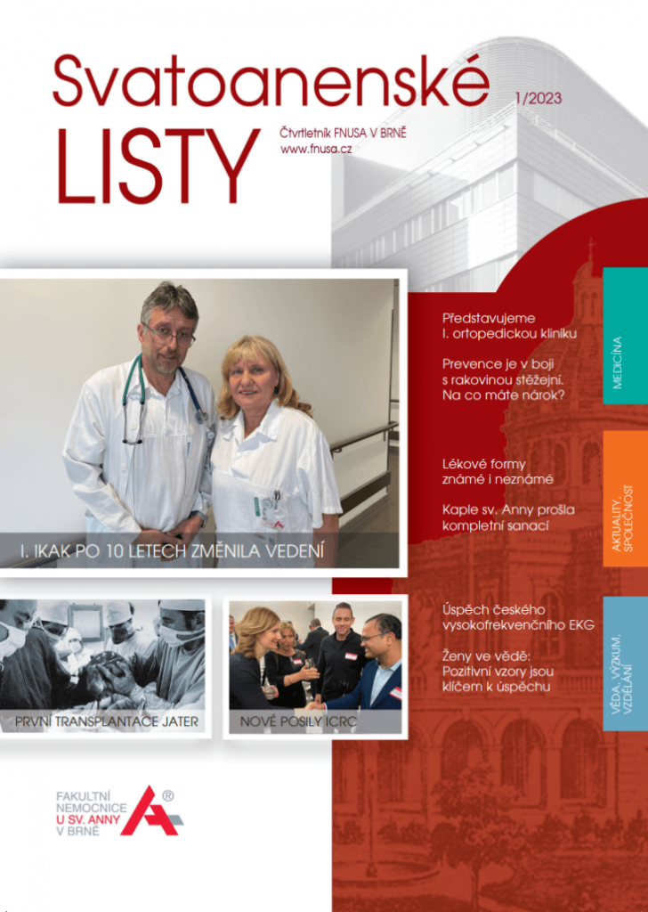 Titulní obálka časopisu Svatoanenské listy, číslo 1, ročník 2023