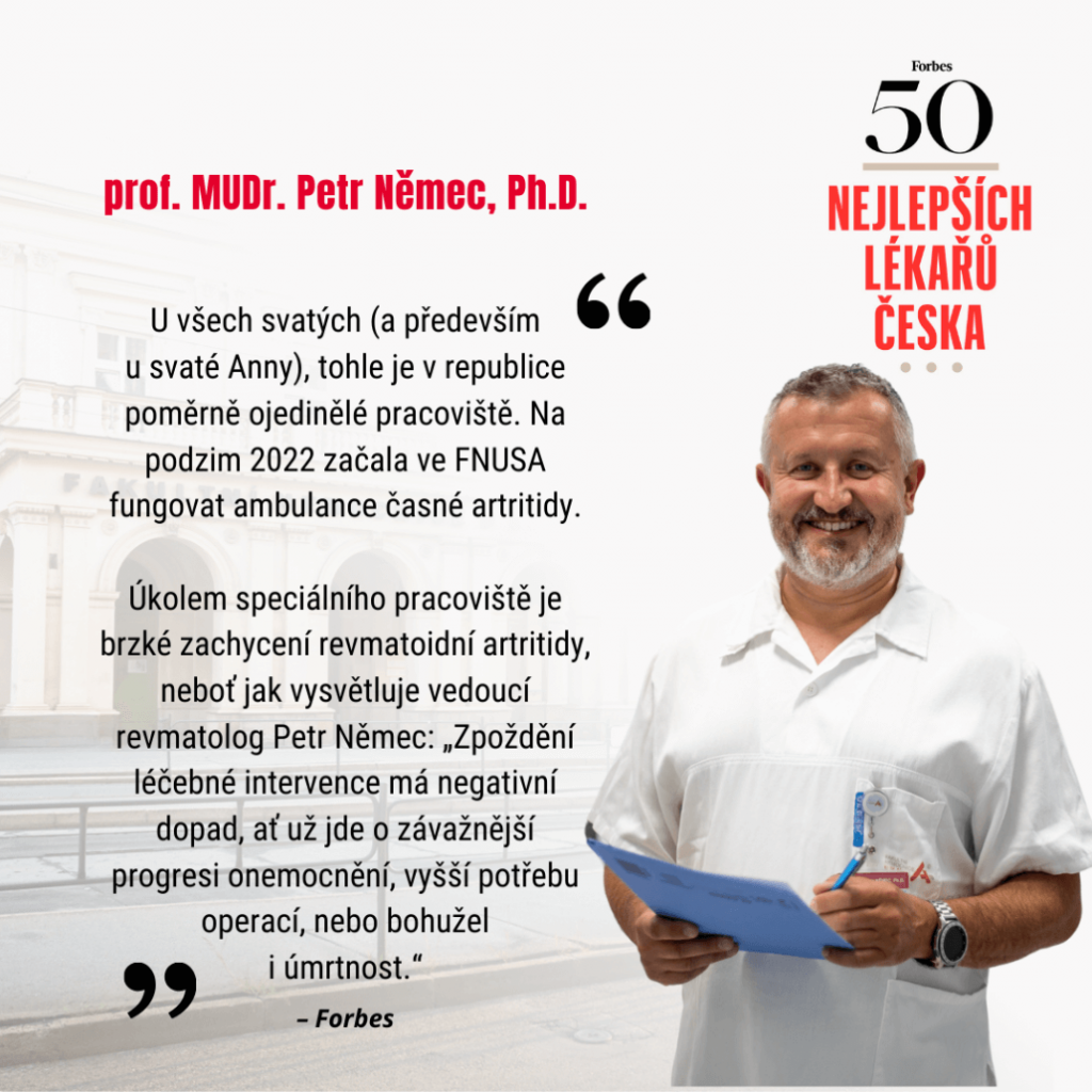 prof. MUDr. Petr Němec, Ph.D. byl zařazen mezi 50 nejlepších lékařů Česka, podle magazínu Forbes