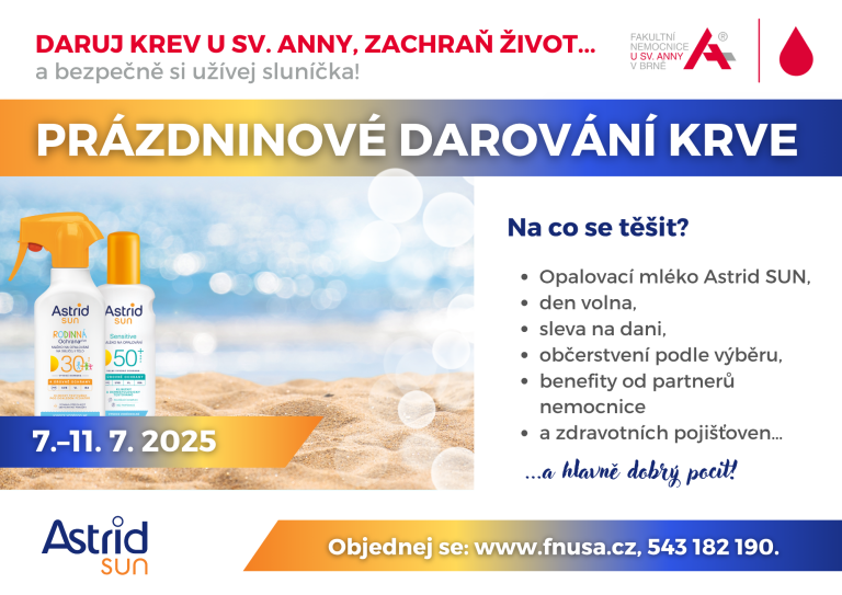 Prázdninové darování krve 2025