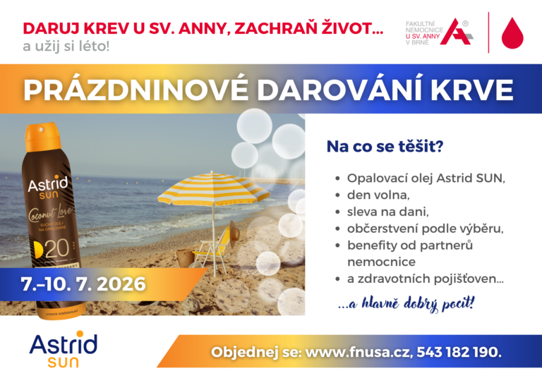 Akce pro dárce krve a&nbsp;krevní plazmy: Prázdninové darování