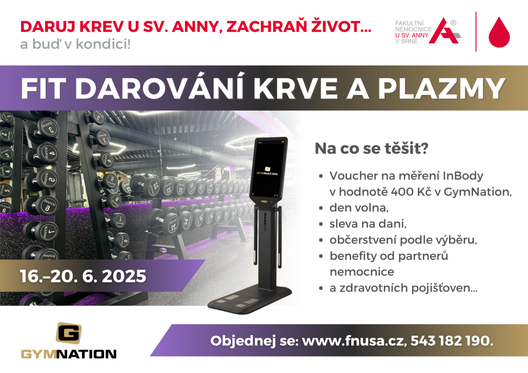 Akce pro dárce krve a plazmy: Fit darování