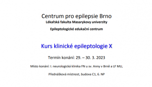 Kurz klinické epileptologie X