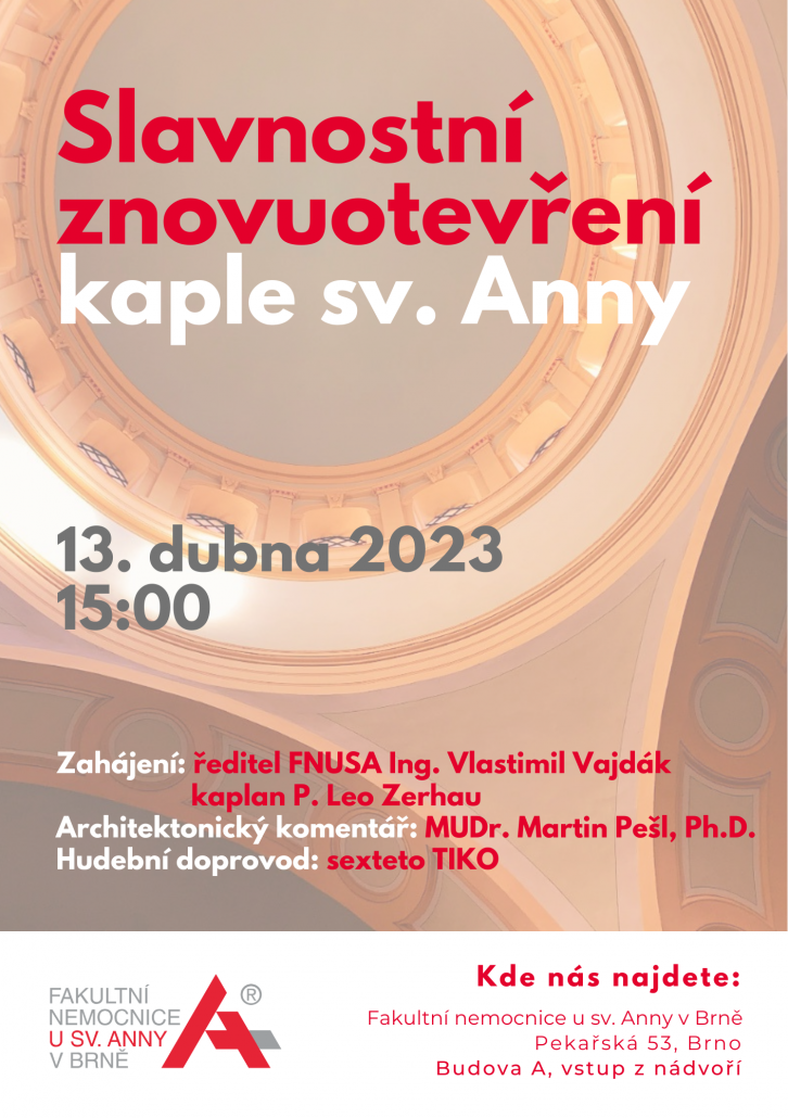 Znovuotevření kaple sv. Anny_pozvánka 