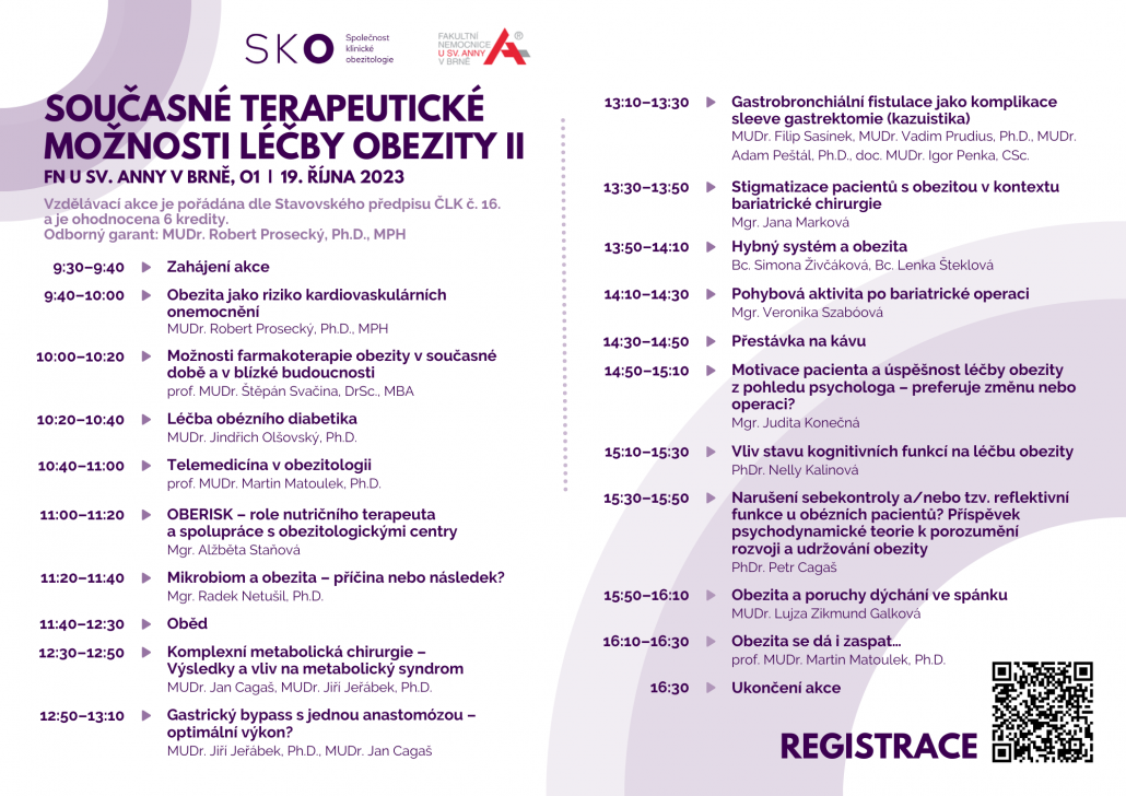 Současné terapeutické možnosti léčby obezity II - program 